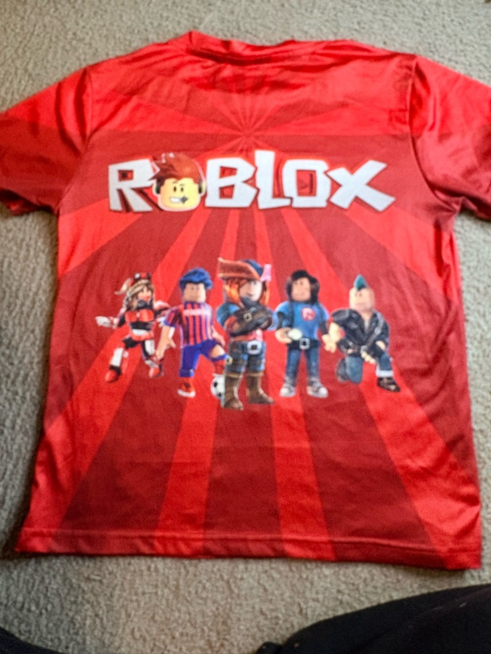 Roblox Red Graphic Tee with Characters